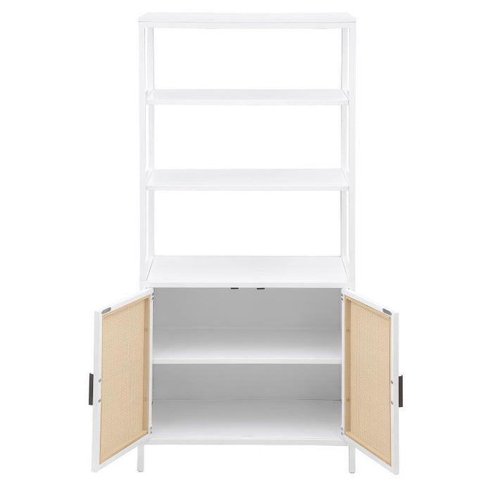 Amherst - 3-Shelf Radio Weave Cane Metal Accent Cabinet – Accent Cabinets by Coaster Fine Furniture at Furniture Wholesale Plus , Nashville furniture store