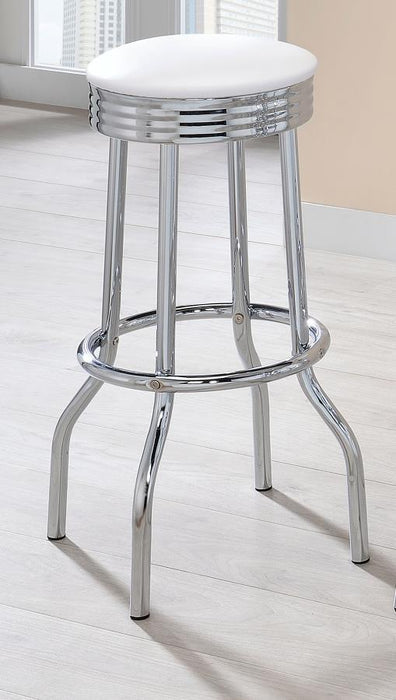 Retro - Upholstered Metal Swivel Bar Stool (Set of 2) - Premium Stool Sets from CoasterEveryday - Just $199! Shop now at Furniture Wholesale Plus  We are the best furniture store in Nashville, Hendersonville, Goodlettsville, Madison, Antioch, Mount Juliet, Lebanon, Gallatin, Springfield, Murfreesboro, Franklin, Brentwood