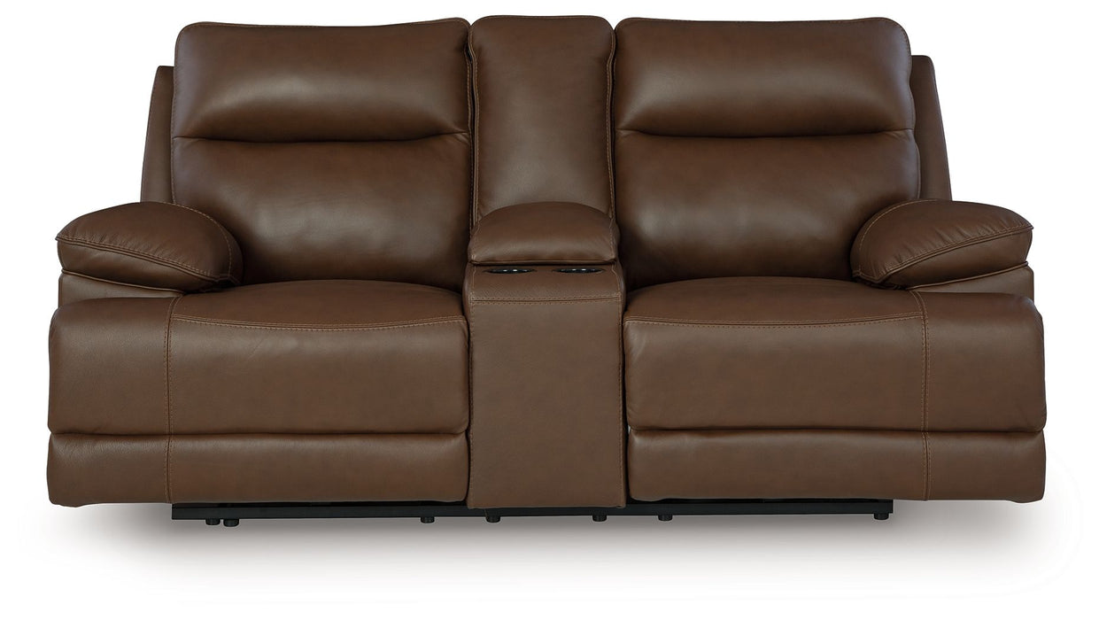 Vonryan - Power Reclining Loveseat With Console / Adj Headrest - Tobacco – Reclining Loveseats by Signature Design by Ashley® at Furniture Wholesale Plus , Nashville furniture store