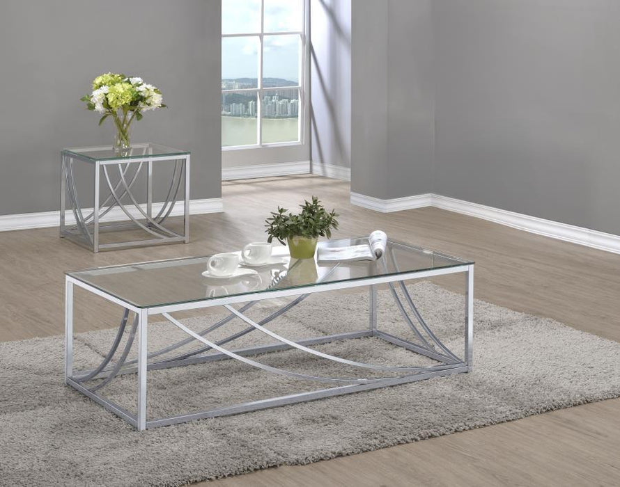 Lille - Glass Top Coffee And End Table Set – Table Sets by Coaster Fine Furniture at Furniture Wholesale Plus , Nashville furniture store