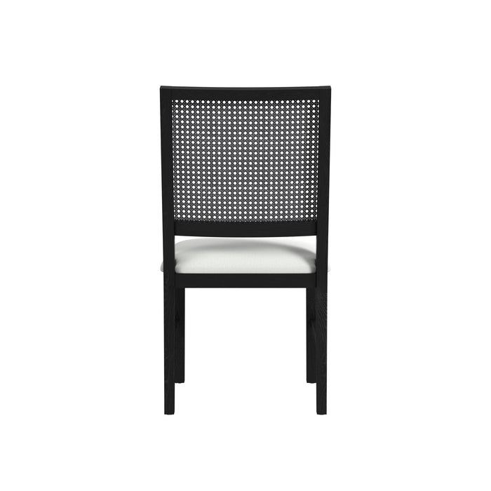 Bahama Breeze - Fabric Dining Chair (Set of 2) - White / Black – Chair Sets by Elements International at Furniture Wholesale Plus , Nashville furniture store