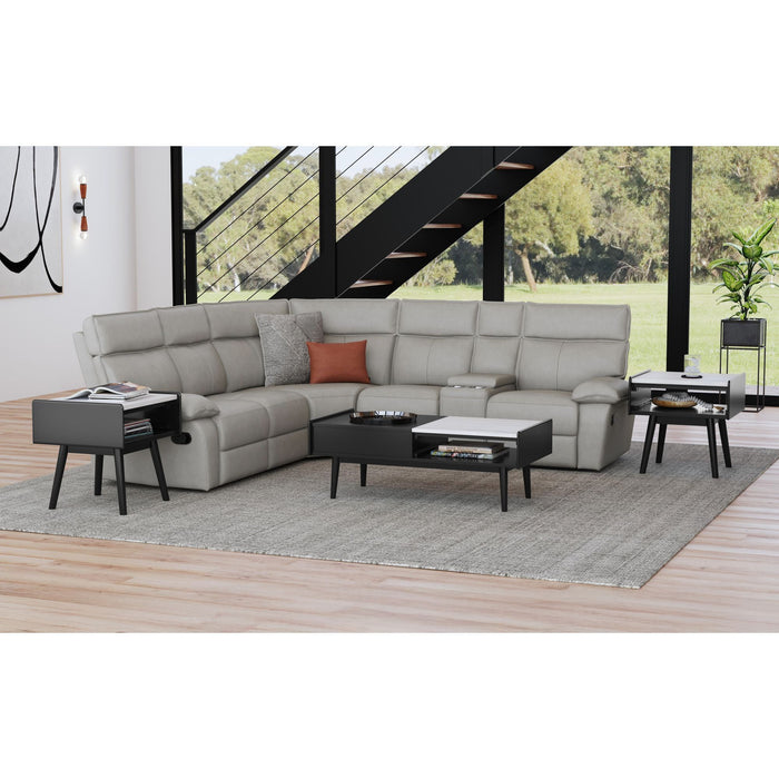 Lanette - End Table With White Marble Top - Black – End Tables by Elements International at Furniture Wholesale Plus , Nashville furniture store