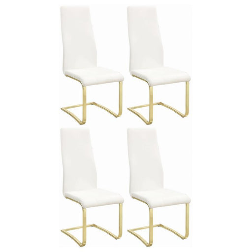 Montclair - Upholstered Dining Side Chair (Set of 4) - White - Premium Chair Sets from CoasterEssence - Just $629! Shop now at Furniture Wholesale Plus  We are the best furniture store in Nashville, Hendersonville, Goodlettsville, Madison, Antioch, Mount Juliet, Lebanon, Gallatin, Springfield, Murfreesboro, Franklin, Brentwood