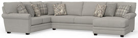 Livingston - Sectional With Comfort Coil Seating And Accent Pillows Included – Stationary Sectionals by Jackson at Furniture Wholesale Plus , Nashville furniture store