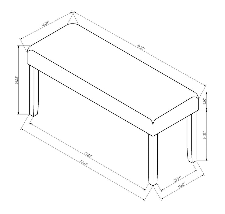 Jules - Bench - Charcoal / Gray – Dining Benches by Crown Mark at Furniture Wholesale Plus , Nashville furniture store