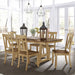 Lindsey Farm - 7 Piece Trestle Table Set - Natural & Brown – 7 Piece Dining Room Sets by Liberty Furniture at Furniture Wholesale Plus , Nashville furniture store