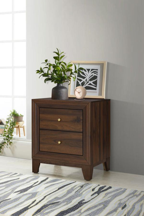 Welsley - 2-Drawer Nightstand Bedside Table - Walnut – Accent Nightstands by Coaster Fine Furniture at Furniture Wholesale Plus , Nashville furniture store
