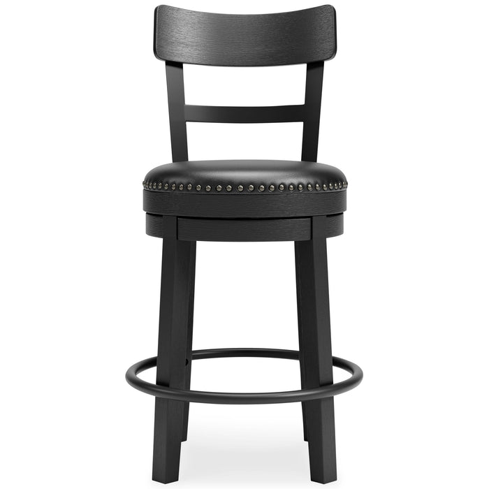 Valebeck - Full Back Swivel Stool - Premium Counter Height (24"-27") from Signature Design by Ashley® - Just $208! Shop now at Furniture Wholesale Plus  We are the best furniture store in Nashville, Hendersonville, Goodlettsville, Madison, Antioch, Mount Juliet, Lebanon, Gallatin, Springfield, Murfreesboro, Franklin, Brentwood