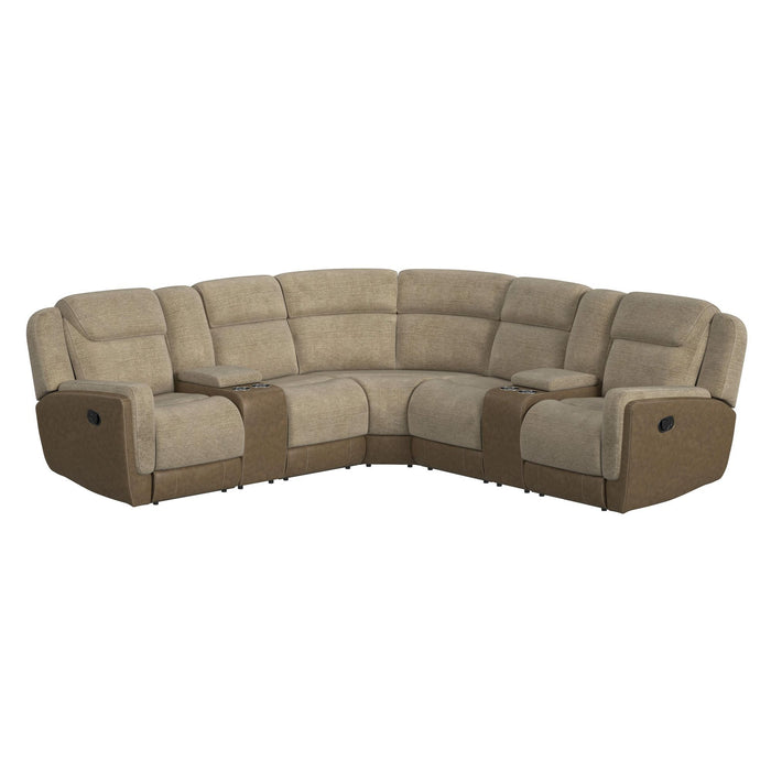 Hornet - 3 Piece Motion Sectional Set With Console – Reclining Sectionals by Elements International at Furniture Wholesale Plus , Nashville furniture store