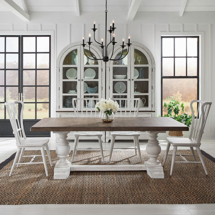 River Place - Trestle Table Set – 5 Piece Dining Room Sets by Liberty Furniture at Furniture Wholesale Plus , Nashville furniture store