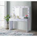 Ariana - Complete Vanity With Lightbulbs - Glossy White – Vanity Desks by Elements International at Furniture Wholesale Plus , Nashville furniture store