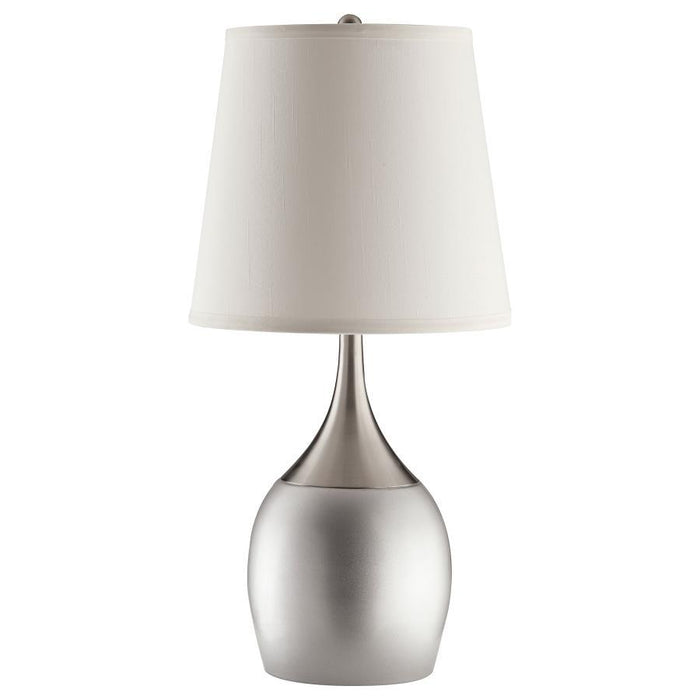 Tenya - Empire Shade Urn Table Lamp (Set of 2) - Silver - Premium Lamp Sets from CoasterEveryday - Just $189! Shop now at Furniture Wholesale Plus  We are the best furniture store in Nashville, Hendersonville, Goodlettsville, Madison, Antioch, Mount Juliet, Lebanon, Gallatin, Springfield, Murfreesboro, Franklin, Brentwood