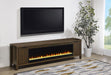 Carey - 79" TV Stand Fireplace Media Console - Dark Pine – Fireplace TV Stands by Coaster Fine Furniture at Furniture Wholesale Plus , Nashville furniture store