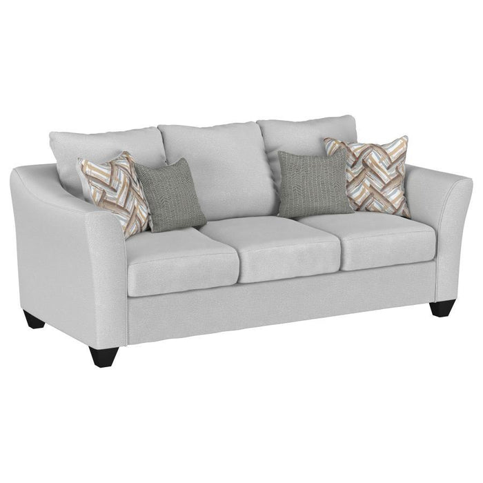 Salizar - Upholstered Flared Arm Sofa Set - Premium Stationary Sofas & Loveseats from CoasterEssence - Just $1809! Shop now at Furniture Wholesale Plus  We are the best furniture store in Nashville, Hendersonville, Goodlettsville, Madison, Antioch, Mount Juliet, Lebanon, Gallatin, Springfield, Murfreesboro, Franklin, Brentwood