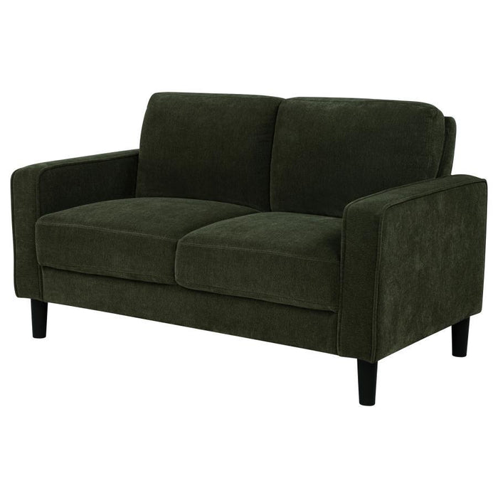 Ruth - Upholstered Track Arm Loveseat – Stationary Loveseats by Coaster Fine Furniture at Furniture Wholesale Plus , Nashville furniture store