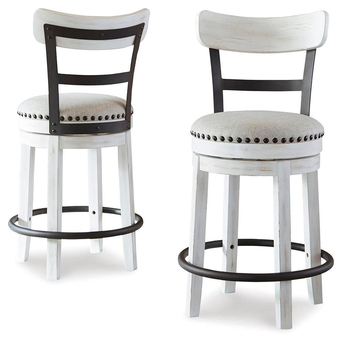 Valebeck - Full Back Swivel Stool – Counter Height (24"-27") by Signature Design by Ashley® at Furniture Wholesale Plus , Nashville furniture store