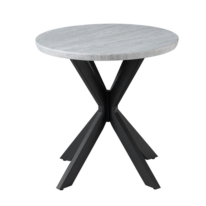 Keyla - Faux Marble Round End Table - Gray – End Tables by Steve Silver Furniture at Furniture Wholesale Plus , Nashville furniture store