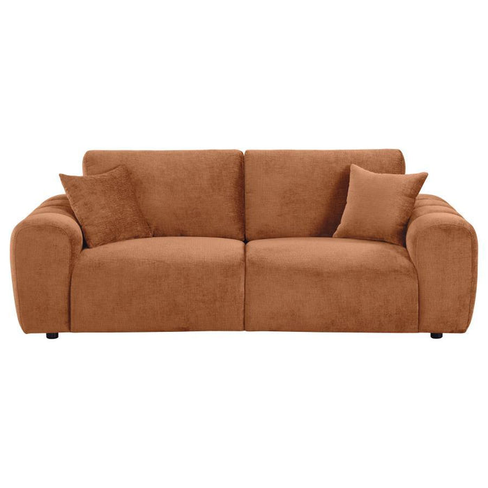 Burnett - Chenille Upholstered Wide Arm Sofa – Stationary Sofas by Coaster Fine Furniture at Furniture Wholesale Plus , Nashville furniture store