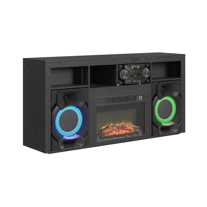 St. Cloud - Fireplace With Sound System - Black – Fireplaces by Elements International at Furniture Wholesale Plus , Nashville furniture store