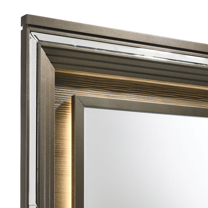 Twenty Nine - 6-Drawer Dresser With Mood Lighting Mirror – Dresser & Mirror by Elements International at Furniture Wholesale Plus , Nashville furniture store