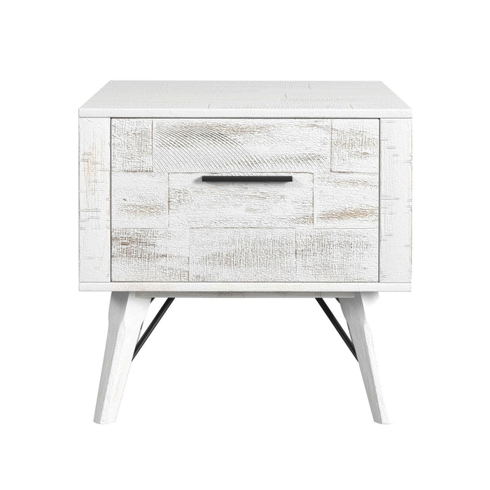 Rogen Rustic - End Table - Rustic White – End Tables by Elements International at Furniture Wholesale Plus , Nashville furniture store