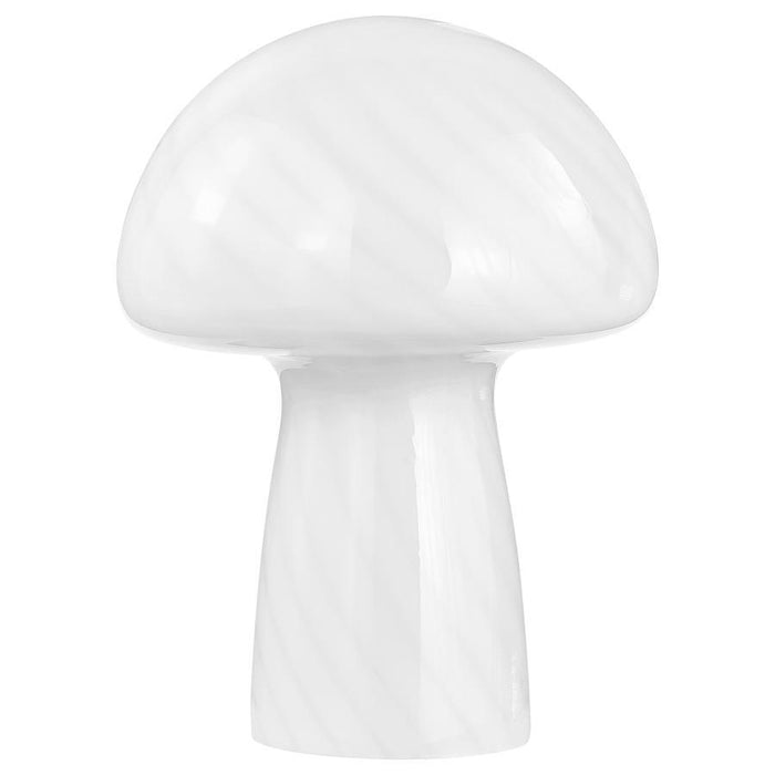 Kanaby - Mushroom Shaped Glass Bedside Table Lamp - White – Table Lamps by Coaster Fine Furniture at Furniture Wholesale Plus , Nashville furniture store