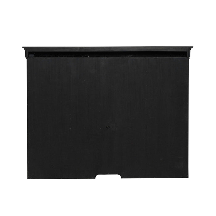 Meritage - Jr Executive Credenza Hutch - Aged Charcoal – Hutches by Liberty Furniture at Furniture Wholesale Plus , Nashville furniture store
