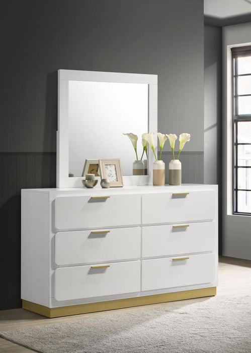 Caraway - 6-Drawer Bedroom Dresser With Mirror – Dresser & Mirror by Coaster Fine Furniture at Furniture Wholesale Plus , Nashville furniture store
