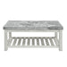 Canova - Gray Marble Top Coffee Table - White – Coffee Tables by Steve Silver Furniture at Furniture Wholesale Plus , Nashville furniture store