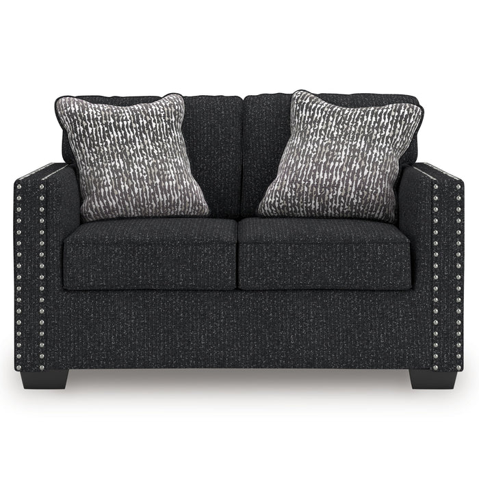 Jasmine Peaks - Loveseat - Coal – Stationary Loveseats by Benchcraft® at Furniture Wholesale Plus , Nashville furniture store