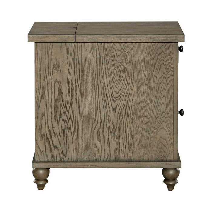 Americana Farmhouse - Chair Side Table - Dusty Taupe – Chair Side Tables by Liberty Furniture at Furniture Wholesale Plus , Nashville furniture store