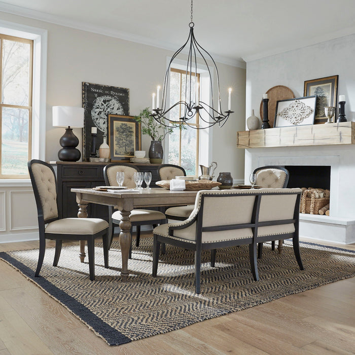 Americana Farmhouse - Upholstered Tufted Back Side Chair – Side Chairs by Liberty Furniture at Furniture Wholesale Plus , Nashville furniture store
