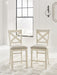 Robbinsdale - Upholstered Barstool (Set of 2) - Antique White – Stool Sets by Signature Design by Ashley® at Furniture Wholesale Plus , Nashville furniture store