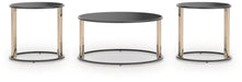 Hannerly - Occasional Table Set (Set of 3) - Black / Gold Finish – Table Sets by Signature Design by Ashley® at Furniture Wholesale Plus , Nashville furniture store