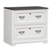 Allyson Park - Bunching Lateral File Cabinet - Wirebrushed White / Charcoal – Filing Cabinets by Liberty Furniture at Furniture Wholesale Plus , Nashville furniture store