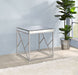 Evelyn - Mirror Top End Table - Silver – End Tables by Steve Silver Furniture at Furniture Wholesale Plus , Nashville furniture store