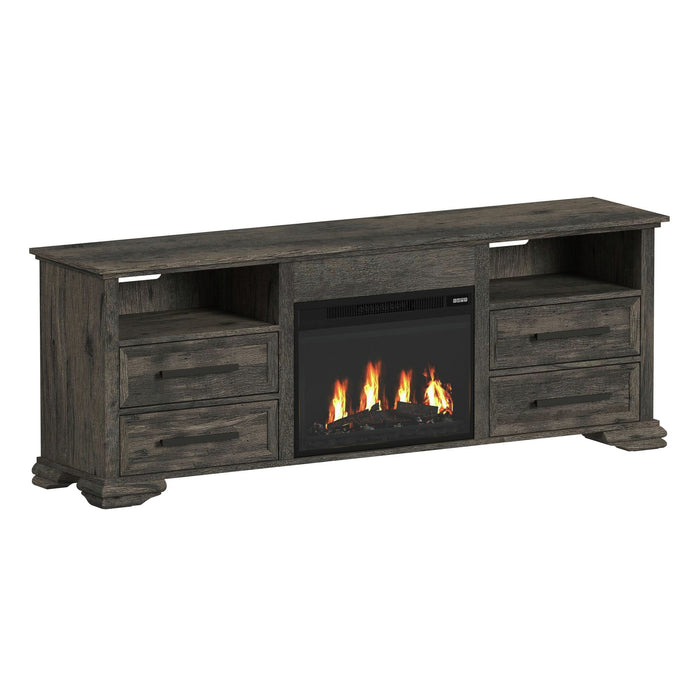 Park Ridge - 4 Piece Entertainment Unit With 71'' TV Console - Charcoal – Entertainment Centers by Elements International at Furniture Wholesale Plus , Nashville furniture store