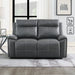 Gaston - Manual Reclining Loveseat - Gray – Reclining Loveseats by Steve Silver Furniture at Furniture Wholesale Plus , Nashville furniture store