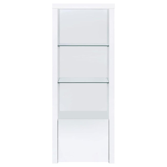 Jude - 3-Shelf Engineered Wood Media Tower - High Gloss White – Piers by Coaster Fine Furniture at Furniture Wholesale Plus , Nashville furniture store