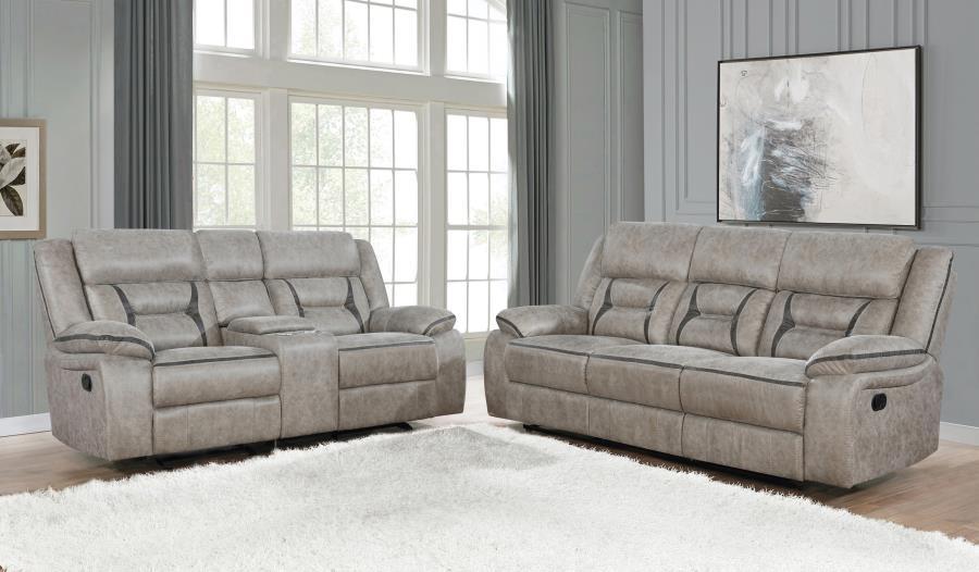 Greer - Upholstered Reclining Sofa Set - Premium Reclining Sofas & Loveseats from CoasterEveryday - Just $2069! Shop now at Furniture Wholesale Plus  We are the best furniture store in Nashville, Hendersonville, Goodlettsville, Madison, Antioch, Mount Juliet, Lebanon, Gallatin, Springfield, Murfreesboro, Franklin, Brentwood