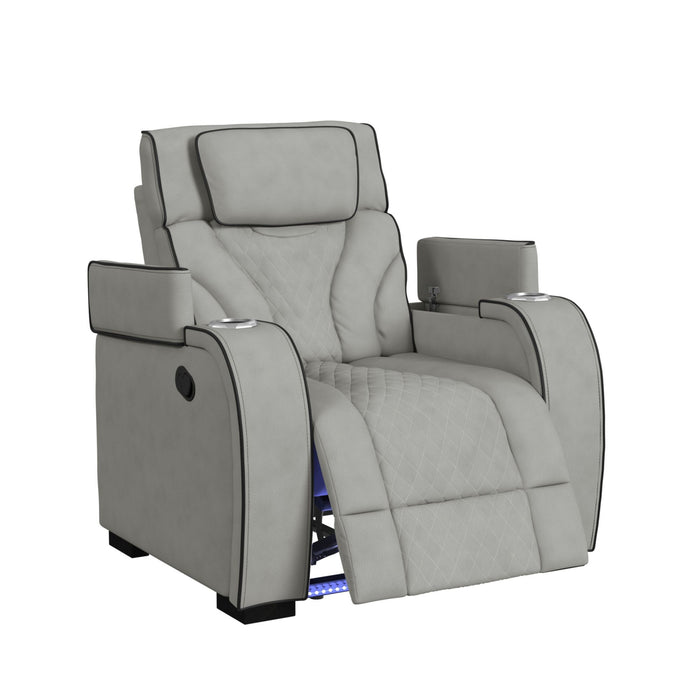 Blitz - Motion Recliner With LED – Reclining Chairs by Elements International at Furniture Wholesale Plus , Nashville furniture store