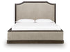 Wickenger - King Upholstered Panel Bed - Dark Brown – Upholstered Beds by Signature Design by Ashley® at Furniture Wholesale Plus , Nashville furniture store