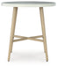 Seton Creek - Beige - Round Bar Table With Umbrella Option - Premium Bar Tables from Signature Design by Ashley® - Just $628! Shop now at Furniture Wholesale Plus  We are the best furniture store in Nashville, Hendersonville, Goodlettsville, Madison, Antioch, Mount Juliet, Lebanon, Gallatin, Springfield, Murfreesboro, Franklin, Brentwood