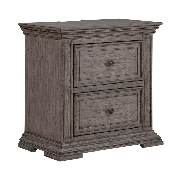 Big Valley - 2 Drawer Night Stand w/ Charging Station – Nightstands w/ Charging Stations by Liberty Furniture at Furniture Wholesale Plus , Nashville furniture store