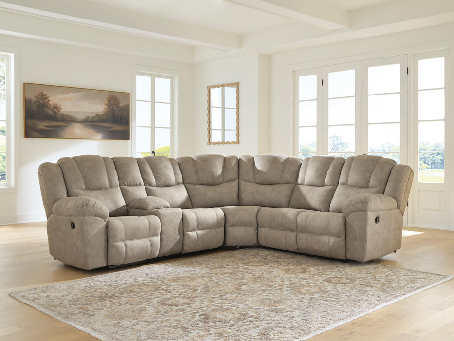 Pearce-Pike - Reclining Sectional – Reclining Sectionals by Signature Design by Ashley® at Furniture Wholesale Plus , Nashville furniture store
