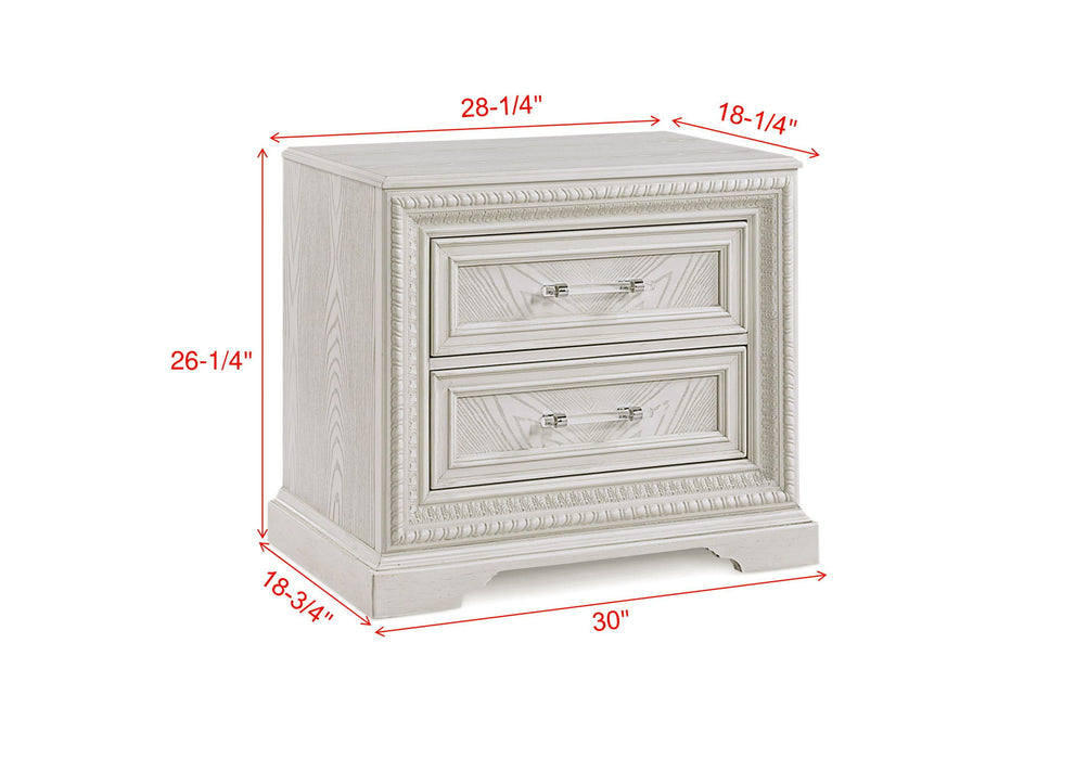 Alexandria - Accent Nightstand - White – Accent Nightstands by Crown Mark at Furniture Wholesale Plus , Nashville furniture store