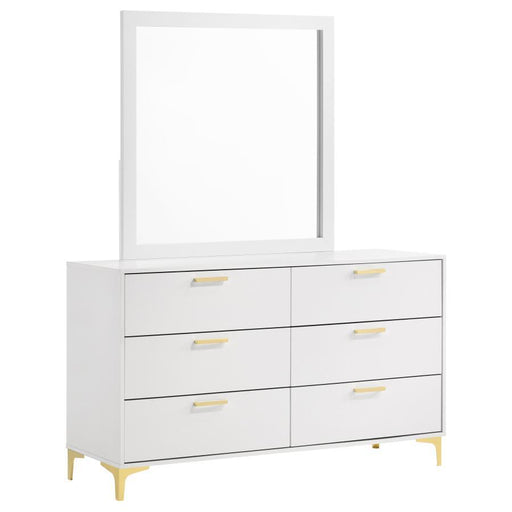 Kendall - 6-Drawer Dresser With Mirror - Premium Dresser & Mirror from CoasterEveryday - Just $599! Shop now at Furniture Wholesale Plus  We are the best furniture store in Nashville, Hendersonville, Goodlettsville, Madison, Antioch, Mount Juliet, Lebanon, Gallatin, Springfield, Murfreesboro, Franklin, Brentwood