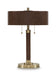 Arcmond - Metal Table Lamp - Brown / Gold Finish – Table Lamps by Signature Design by Ashley® at Furniture Wholesale Plus , Nashville furniture store