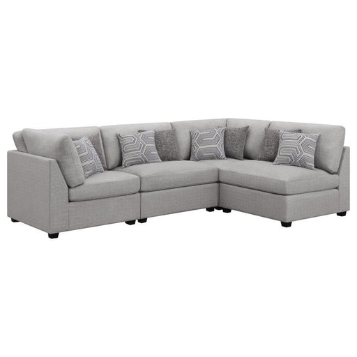 Cambria - 4 Piece Upholstered Modular Sectional Sofa - Gray - Premium Stationary Sectionals from CoasterElevations - Just $2359! Shop now at Furniture Wholesale Plus  We are the best furniture store in Nashville, Hendersonville, Goodlettsville, Madison, Antioch, Mount Juliet, Lebanon, Gallatin, Springfield, Murfreesboro, Franklin, Brentwood