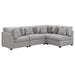 Cambria - 4 Piece Upholstered Modular Sectional Sofa - Gray – Stationary Sectionals by CoasterElevations at Furniture Wholesale Plus , Nashville furniture store
